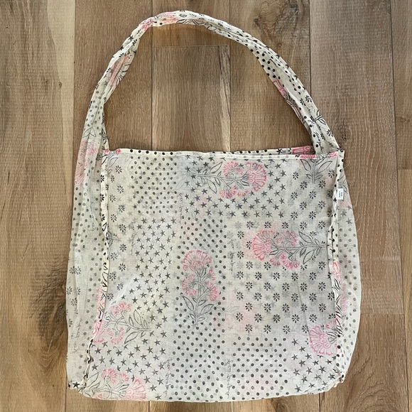 Free People Large Reusable Shopping Tote Shoulder Bag - Picture 3 of 4